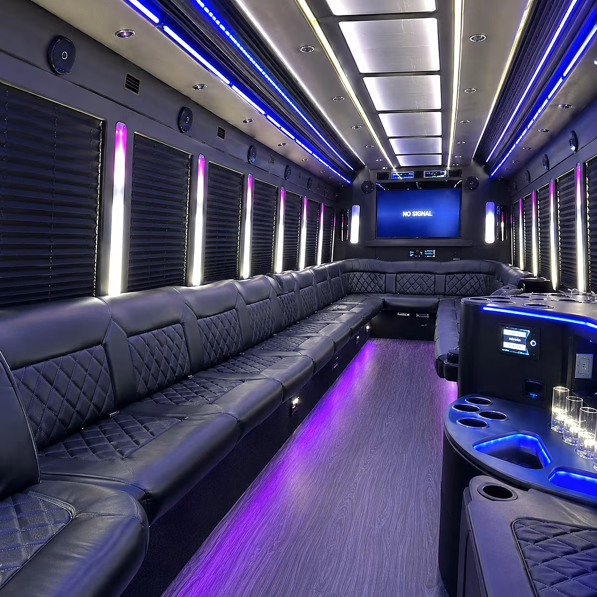lehi 30 passenger party bus inside