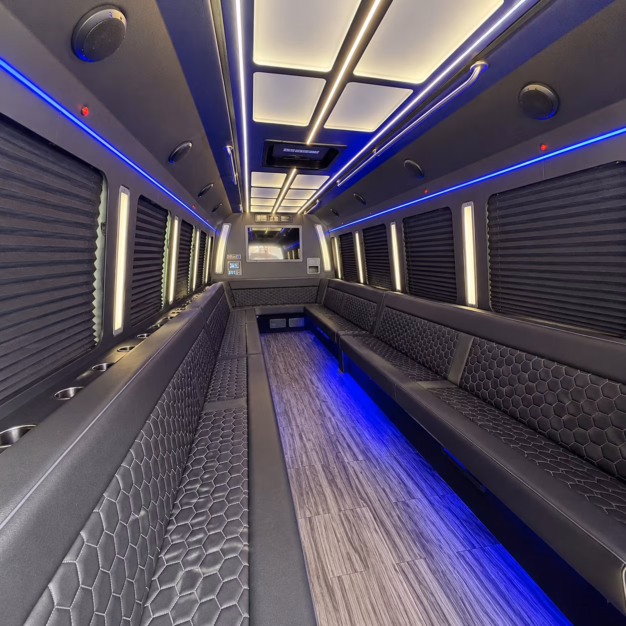 lehi 30 passenger party bus interior