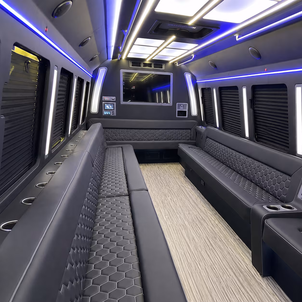 lehi 40 passenger party bus inside