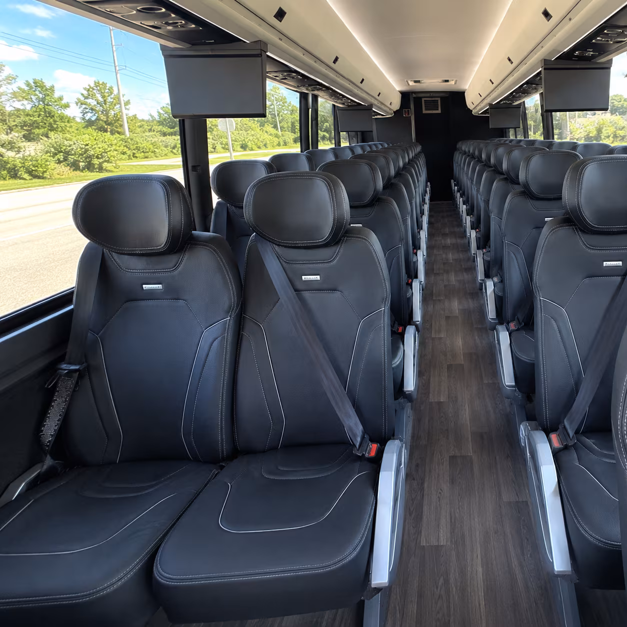 lehi 47 passenger charter bus inside