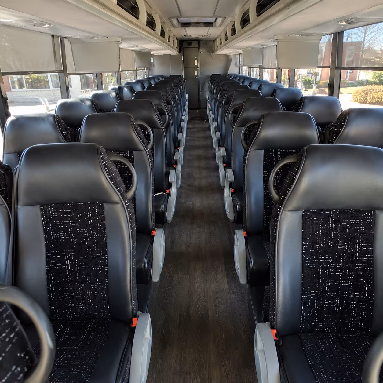 lehi 54 passenger charter bus inside